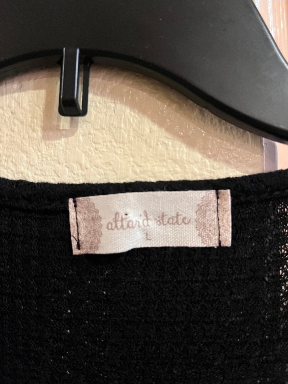 Altar'd State Black Short-Sleeve Wrap Top with Side Tie NWOT - Picture 2 of 5